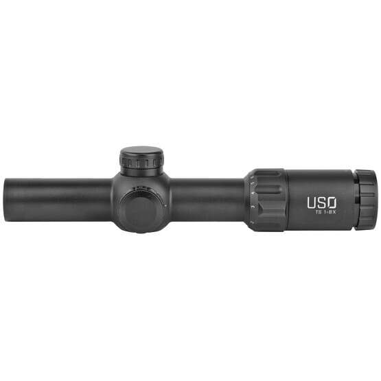U.S. Optics 1-8x24mm TS-8X SFP Crosshair Reticle Rifle Scope has a 30mm tube